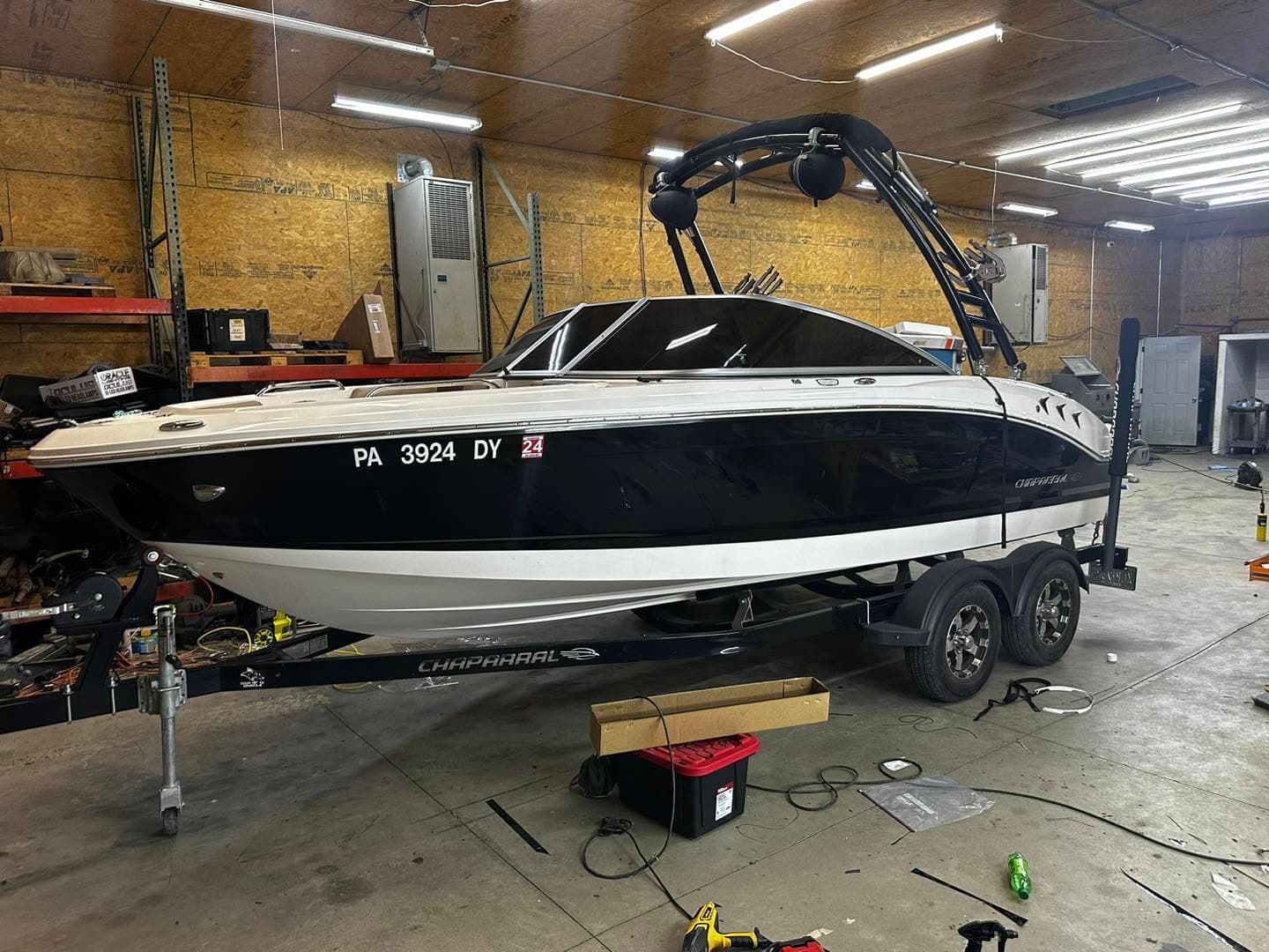 Boat with marine window film